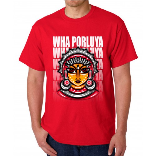 Mens Wha Porluyya Tulu Graphic Printed T-shirt