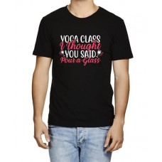 Men's Yoga Class Glass Graphic Printed T-shirt