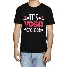 Men's Yoga Clock Graphic Printed T-shirt