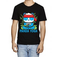 Men's Yoga Panda Stick Graphic Printed T-shirt