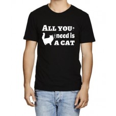 Men's You Need Cat Graphic Printed T-shirt
