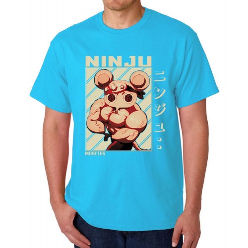Ninju Muscles Graphic Printed T-shirt