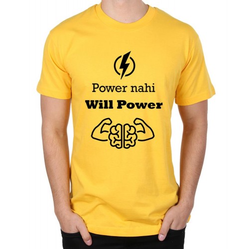 Power Nahi Will Power Graphic Printed T-shirt