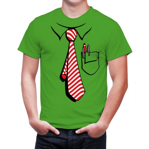 Tie Pocket Graphic Printed T-shirt