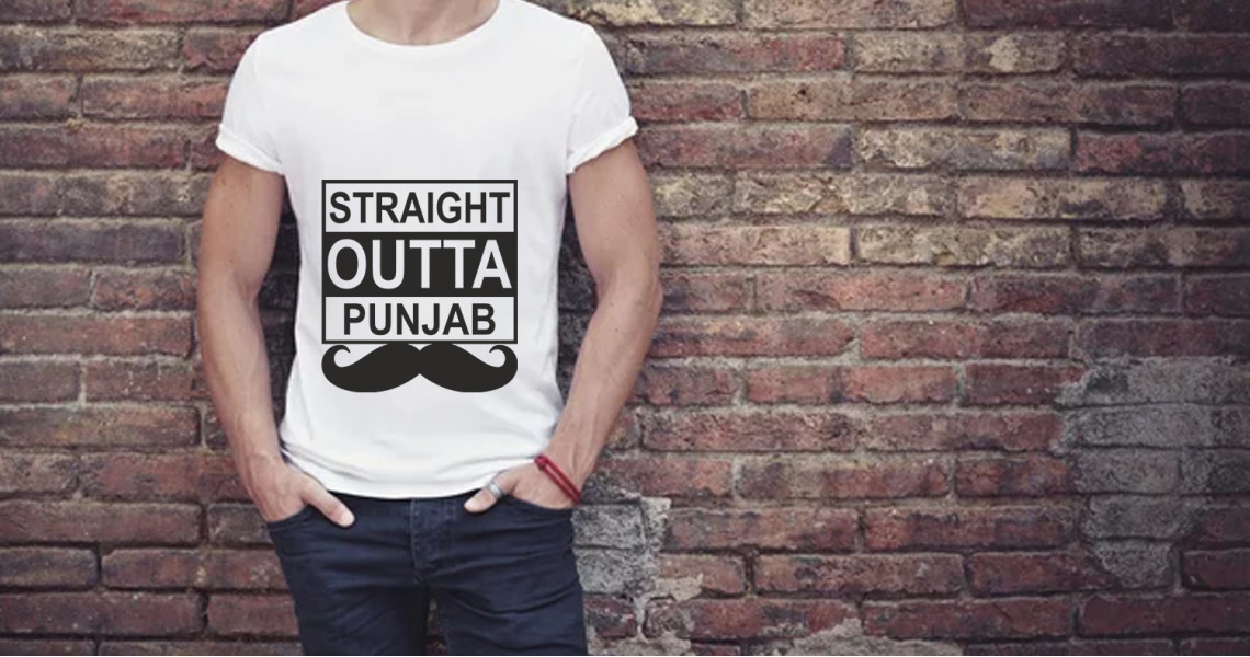 Men's Straight Outta Punjab T-Shirt -