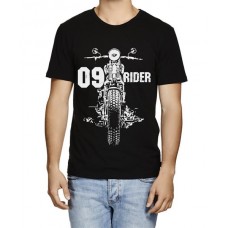 Men's Cotton Graphic Printed Half Sleeve T-Shirt - 09 Rider Bullet