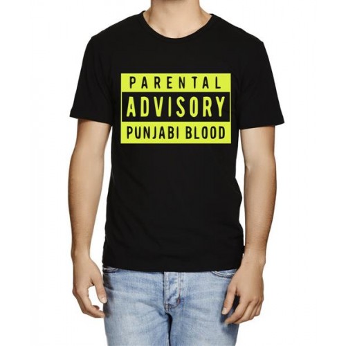 Men's Cotton Graphic Printed Half Sleeve T-Shirt - Advisory Punjabi Blood