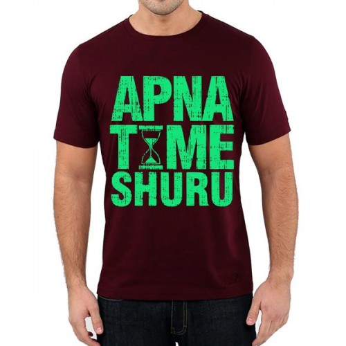 Men's Cotton Graphic Printed Half Sleeve T-Shirt - Apna Time Shuru