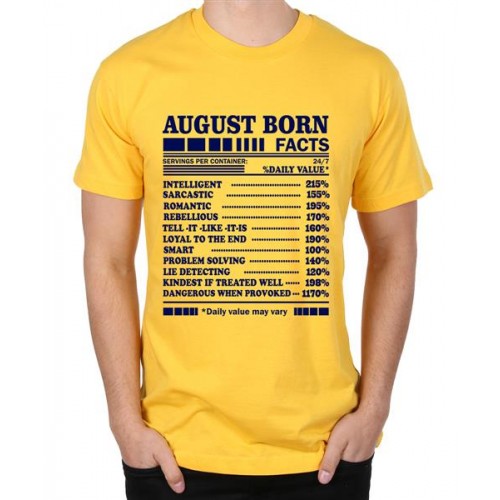 August Birthday Graphic Printed T-shirt