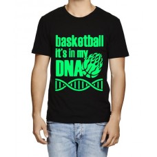Caseria Men's Cotton Graphic Printed Half Sleeve T-Shirt - Basket Ball In Dna