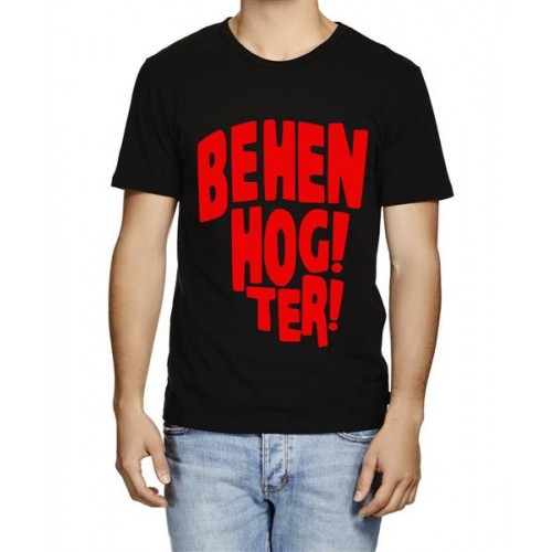 Men's Cotton Graphic Printed Half Sleeve T-Shirt - Behen Hogi Teri