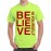 Men's Cotton Graphic Printed Half Sleeve T-Shirt - Believe Yourself Second