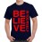 Men's Cotton Graphic Printed Half Sleeve T-Shirt - Believe Yourself Second