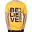 Caseria Men's Cotton Graphic Printed Half Sleeve T-Shirt - Believe Yourself Second