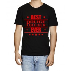 Caseria Men's Cotton Graphic Printed Half Sleeve T-Shirt - Best Police Officer Ever