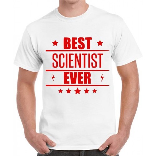 Men's Cotton Graphic Printed Half Sleeve T-Shirt - Best Scientist Ever