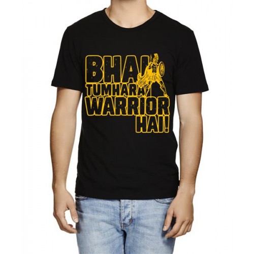 Men's Cotton Graphic Printed Half Sleeve T-Shirt - Bhai Tumhara Warrior
