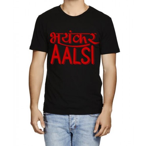 Caseria Men's Cotton Graphic Printed Half Sleeve T-Shirt - Bhayankar Aalsi