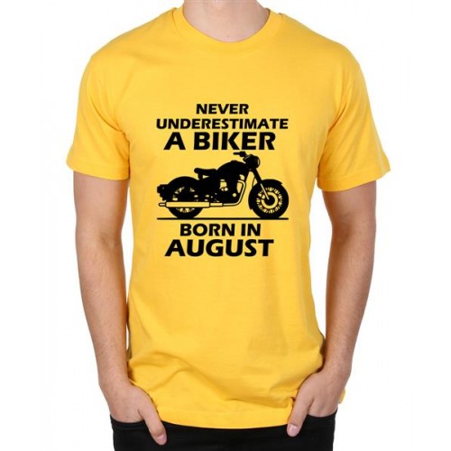 A Biker Born In August Graphic Printed T-shirt