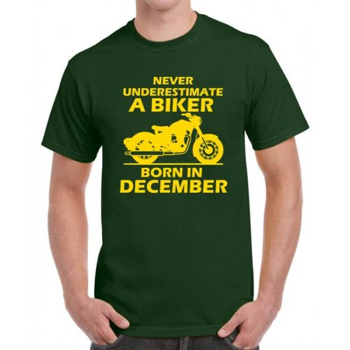 A Biker Born In December Graphic Printed T-shirt