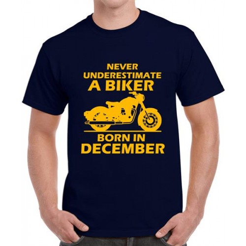 A Biker Born In December Graphic Printed T-shirt