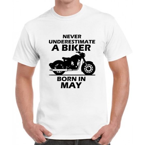 A Biker Born In May Graphic Printed T-shirt