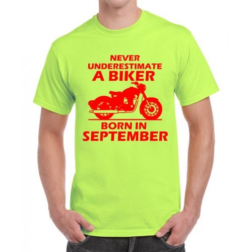 A Biker Born In September Graphic Printed T-shirt