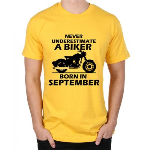 A Biker Born In September Graphic Printed T-shirt