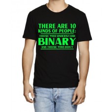 Men's Cotton Graphic Printed Half Sleeve T-Shirt - Binary People