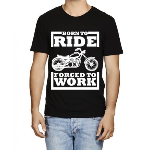 Men's Cotton Graphic Printed Half Sleeve T-Shirt - Born To Ride