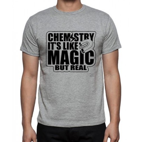 Men's Cotton Graphic Printed Half Sleeve T-Shirt - Chemistry It's Like Magic