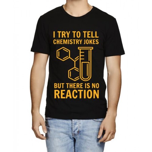 Caseria Men's Cotton Graphic Printed Half Sleeve T-Shirt - Chemistry Jokes