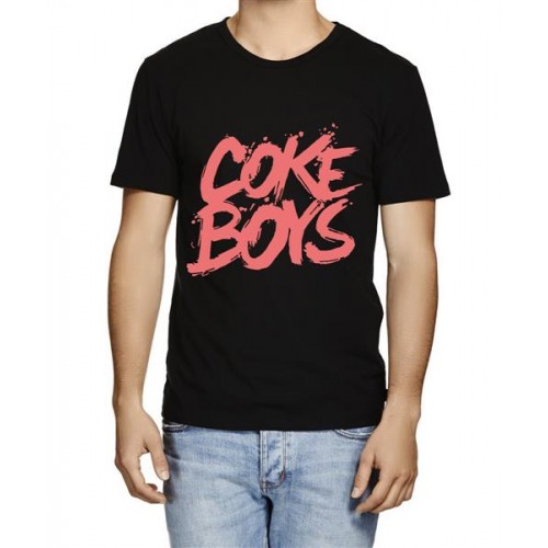Men's Cotton Graphic Printed Half Sleeve T-Shirt - Coke Boys