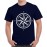 Caseria Men's Cotton Graphic Printed Half Sleeve T-Shirt - Compass