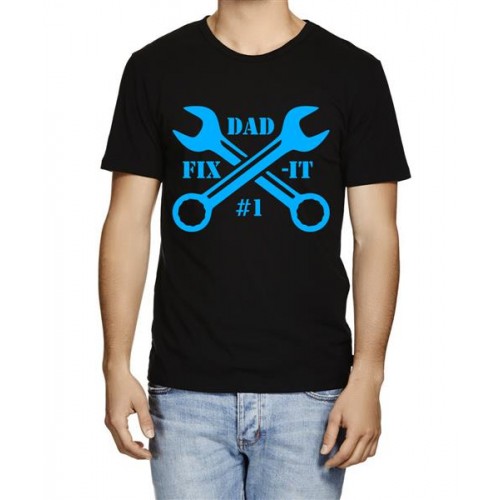 Men's Cotton Graphic Printed Half Sleeve T-Shirt - Dad Fix-it