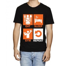 Men's Cotton Graphic Printed Half Sleeve T-Shirt - Daily Routine