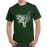 Men's Cotton Graphic Printed Half Sleeve T-Shirt - Deer Forest
