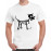 Men's Cotton Graphic Printed Half Sleeve T-Shirt - Deer Skeleton