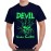 Caseria Men's Cotton Graphic Printed Half Sleeve T-Shirt - Devil Under Control