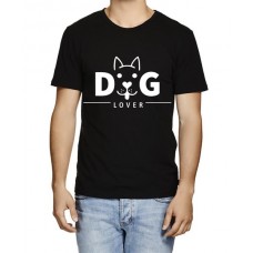 Caseria Men's Cotton Graphic Printed Half Sleeve T-Shirt - Dog Lover