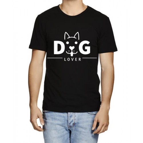 Men's Cotton Graphic Printed Half Sleeve T-Shirt - Dog Lover