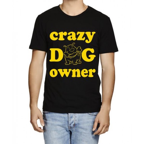 Caseria Men's Cotton Graphic Printed Half Sleeve T-Shirt - Dog Owner