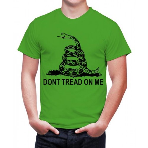 Men's Cotton Graphic Printed Half Sleeve T-Shirt - Don't Tread On Me