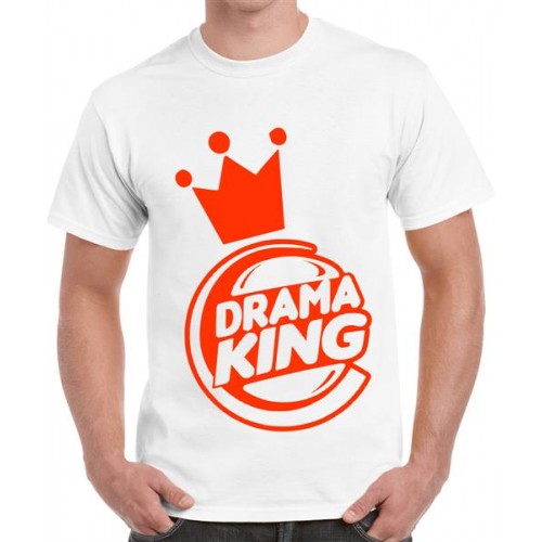 Men's Cotton Graphic Printed Half Sleeve T-Shirt - Drama King Crown