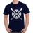 Caseria Men's Cotton Graphic Printed Half Sleeve T-Shirt - Dual Swords