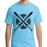 Men's Cotton Graphic Printed Half Sleeve T-Shirt - Dual Swords