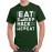 Men's Cotton Graphic Printed Half Sleeve T-Shirt - Eat Sleep Hack Repeat