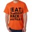 Caseria Men's Cotton Graphic Printed Half Sleeve T-Shirt - Eat Sleep Hack Repeat