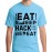 Caseria Men's Cotton Graphic Printed Half Sleeve T-Shirt - Eat Sleep Hack Repeat