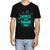 Caseria Men's Cotton Graphic Printed Half Sleeve T-Shirt - Engineer Hoon Bhagwan Nahi